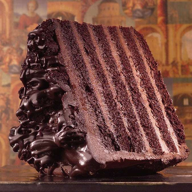 6-Layer Big Iced Chocolate Cake – 24 Slices (2 Cakes, 12 Slices Each)