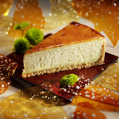 Hand-Fired Creme Brulee Cheesecake – 28 Slices (2 Cakes, 14 Slices Each)