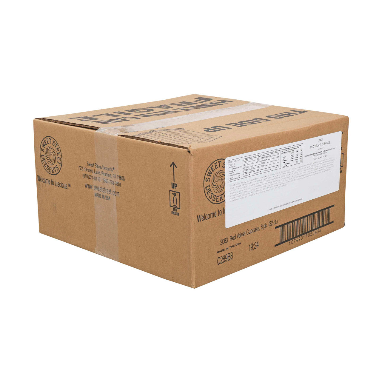 Iced Red Velvet Cupcake – 32 Count (4 Per Box, 8 Per Case)