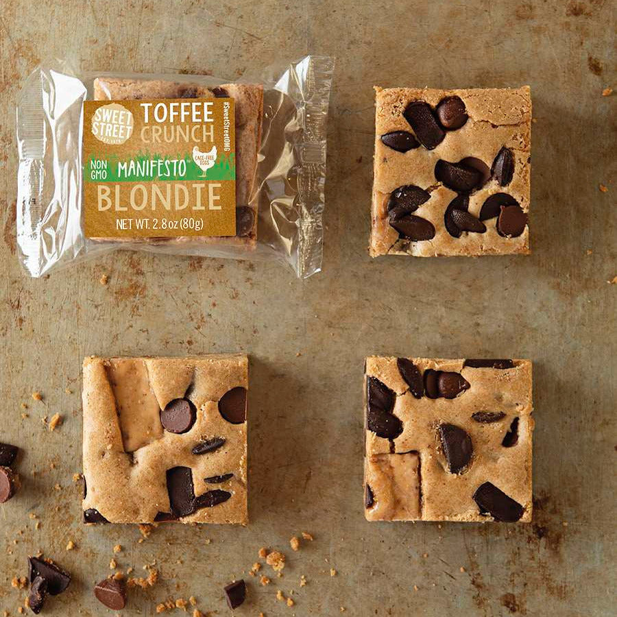 Toffee Crunch Manifesto® Blondie Bars – Individually Wrapped (48 per case)