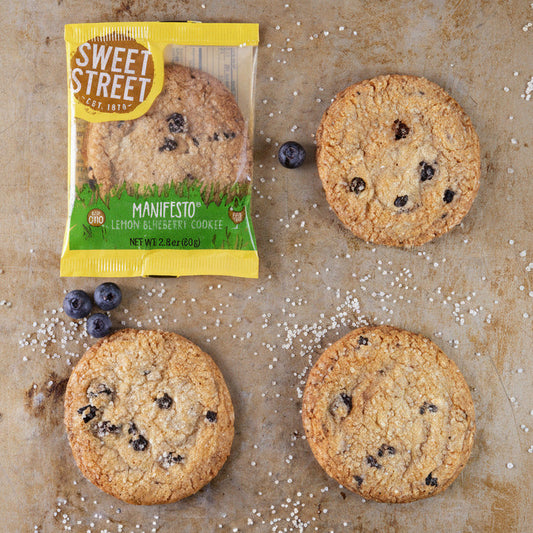 Lemon Blueberry Manifesto® Cookie – Individually Wrapped (48 per case)
