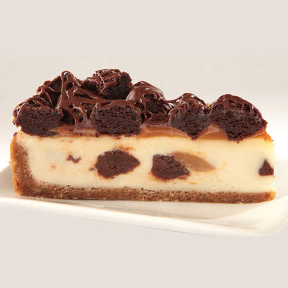 Caramel Brownie Bite Cheesecake – 28 Slices (2 Cakes, 14 Slices Each)