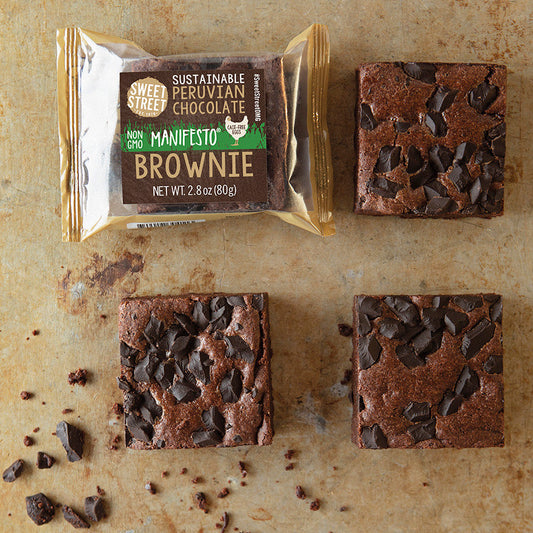 Peruvian Chocolate Manifesto® Brownies – Individually Wrapped (48 Per Case)
