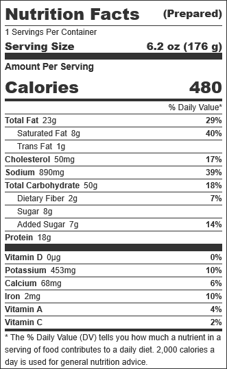KITCHN by Sweet Street, Baked All-Beef Hot Dog Pretzel, 5.12 oz (24 Per Case) nutrition