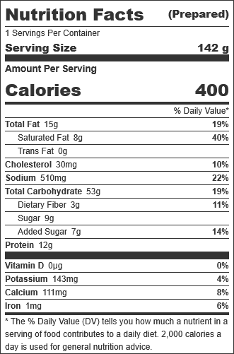 KITCHN by Sweet Street, Handcrafted Spinach & Feta Stuffed Pretzel, 5 oz (48 Per Case) nutrition