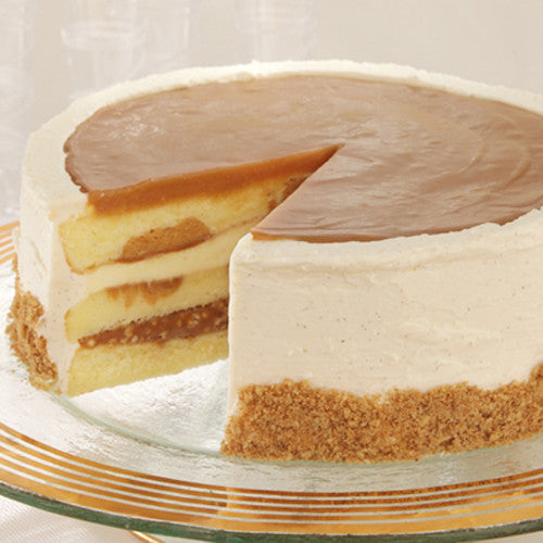 3-Layer Salted Caramel Vanilla Crunch Cake